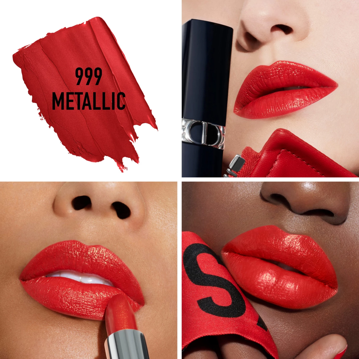 Dior Rouge Refillable Extra Satin Lipstick 999 Satin 4 Dior Rouge Refillable Extra Satin Lipstick 999 Satin - Billede 4