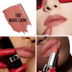 Dior Rouge Refillable Matte Lipstick 100 Nude Look 7 Dior Rouge Refillable Matte Lipstick 100 Nude Look -salling Salg dior rouge dior refillable matte lipstick 100 nude look 3