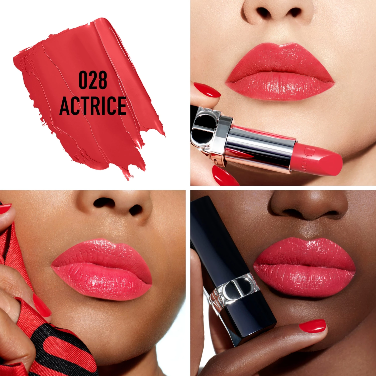 Dior Rouge Refillable Satin Lipstick 028 Actrice 4 Dior Rouge Refillable Satin Lipstick 028 Actrice - Billede 4