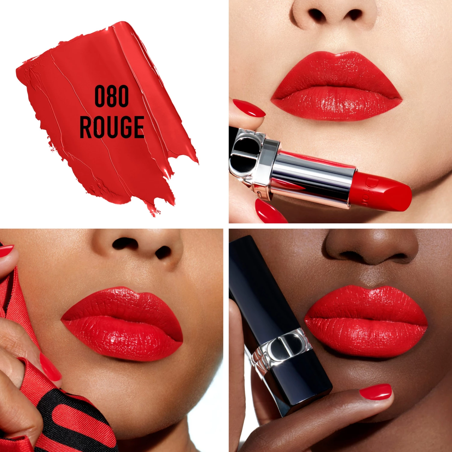Dior Rouge Refillable Satin Lipstick 080 Red Smile 4 Dior Rouge Refillable Satin Lipstick 080 Red Smile - Billede 4