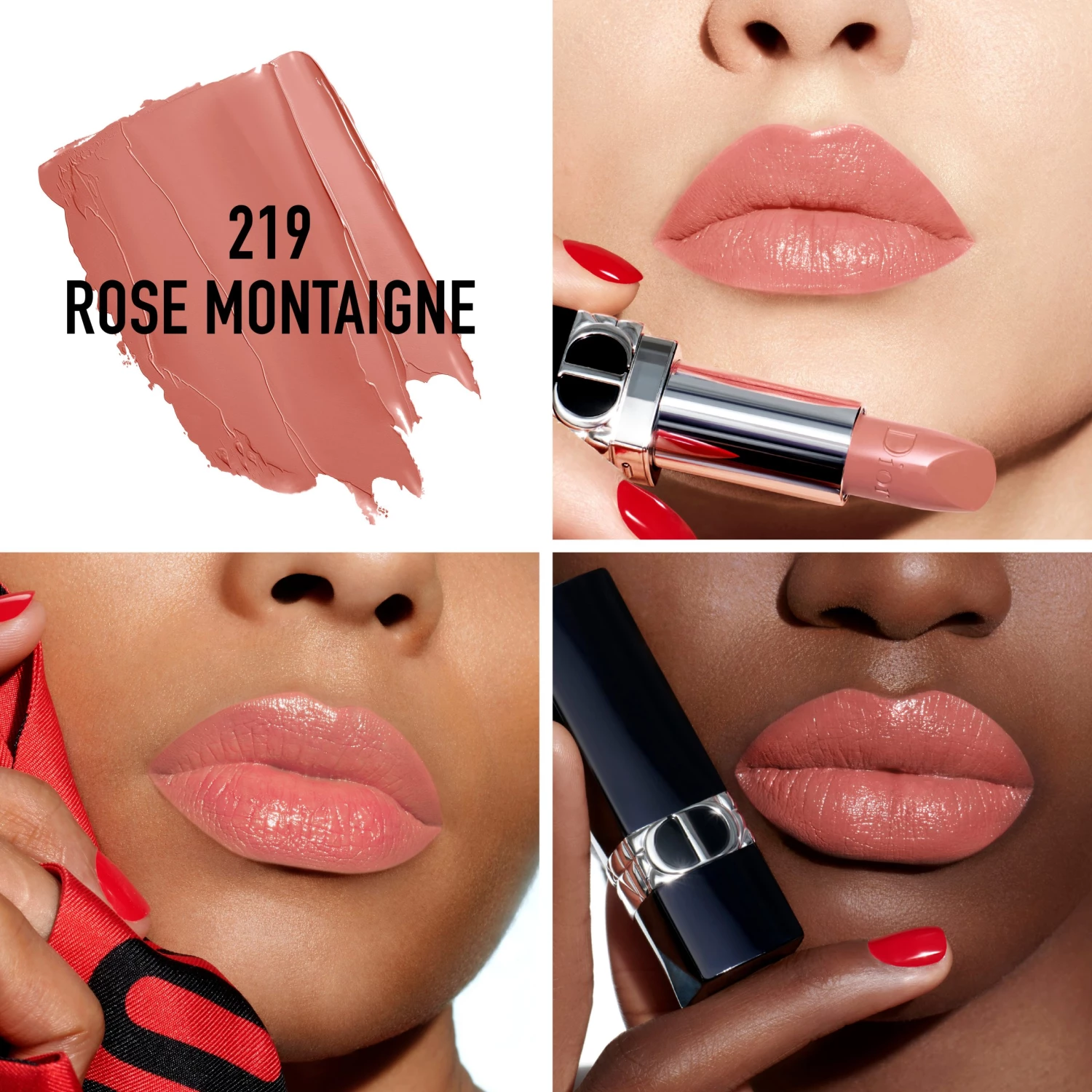 Dior Rouge Refillable Satin Lipstick 219 Rose Montaigne 4 Dior Rouge Refillable Satin Lipstick 219 Rose Montaigne - Billede 4