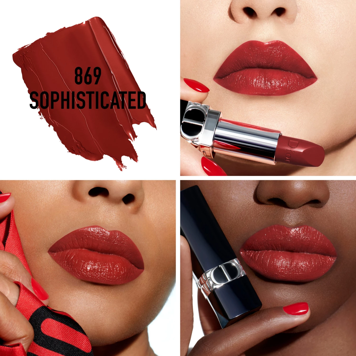 Dior Rouge Refillable Satin Lipstick 869 Sophisticated 4 Dior Rouge Refillable Satin Lipstick 869 Sophisticated - Billede 4